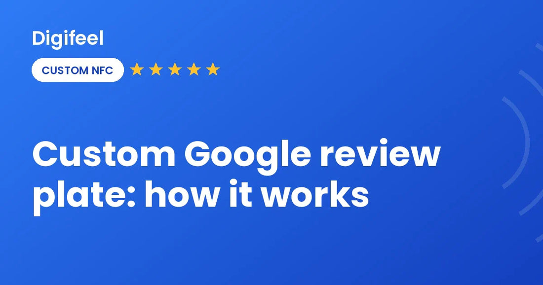 Custom branded Google review plate