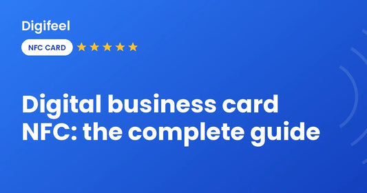 NFC digital business card being tapped on a phone