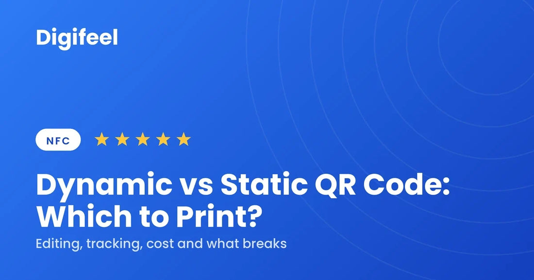 Guide banner comparing dynamic and static QR codes