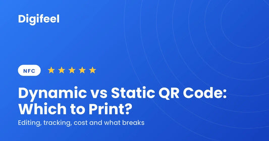 Guide banner comparing dynamic and static QR codes