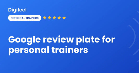 Google review plate at a personal training gym
