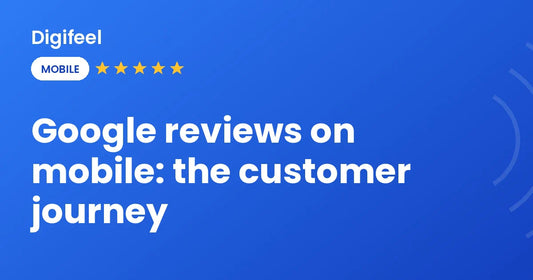 Customer leaving a Google review on a phone