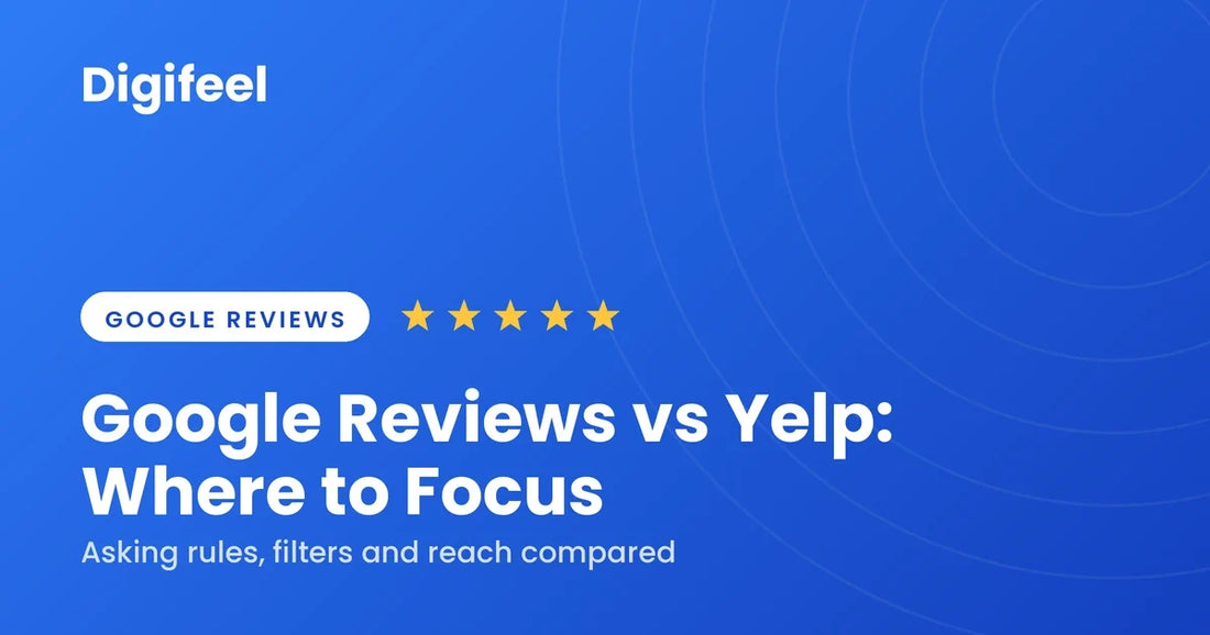 Guide banner comparing Google reviews and Yelp