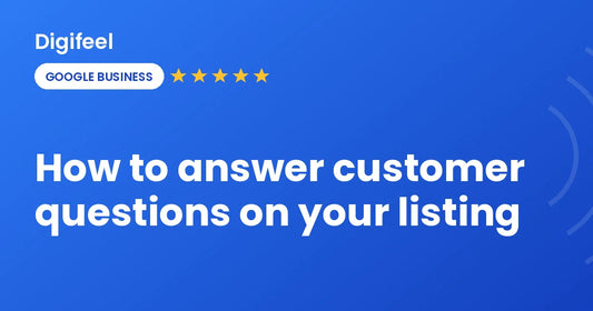 Answering customer questions on a Google listing