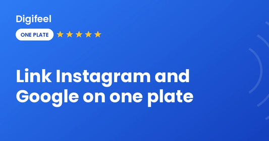 One NFC plate linking Instagram and Google