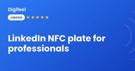 LinkedIn NFC plate tapped by a professional