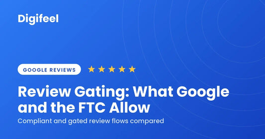 Guide banner on review gating and what Google and the FTC allow