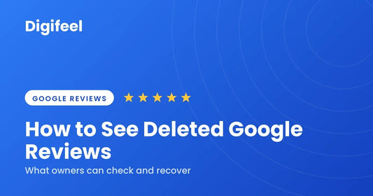 Guide banner on how to see deleted Google reviews and what is possible